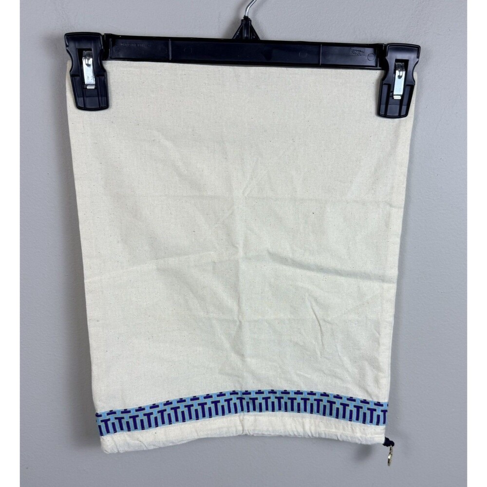 Tory Burch Dust Bag Beige Cotton Storage Travel Logo Charm 12 X 14
